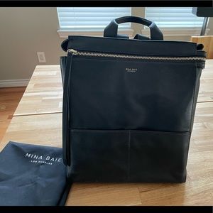 Mina Baie Harper full-size leather backpack